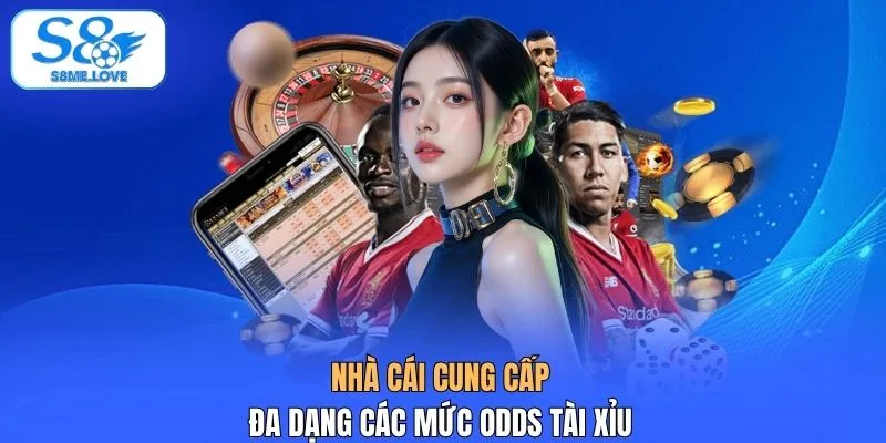 Nhà cái cung cấp đa dạng các mức odds tài xỉu 